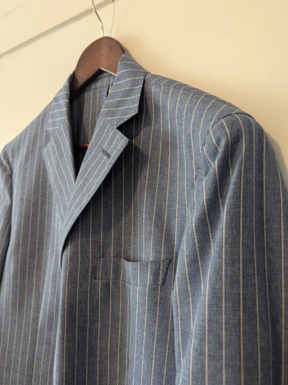 LUIGI BIANCHI MANTOVA - Wool blend striped jacket - Sz 50R - Picture 2 of 8